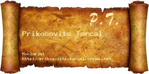 Prikosovits Tarcal névjegykártya